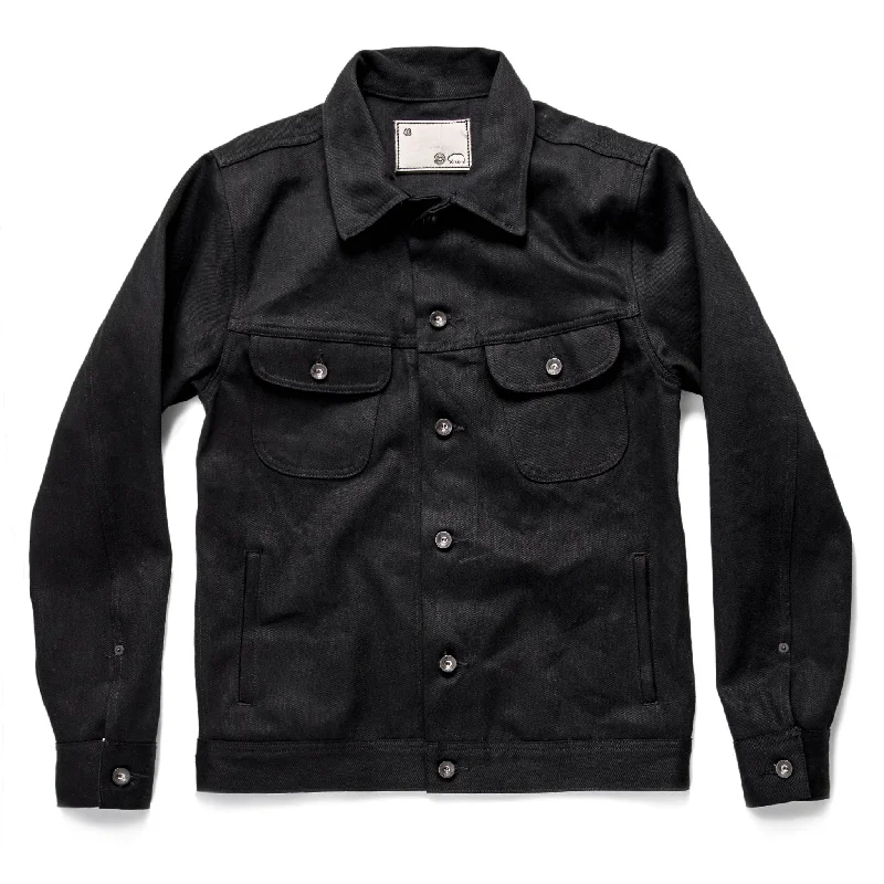 Men's Coats for LayeringThe Long Haul Jacket in Kuroki Mills Black Selvage