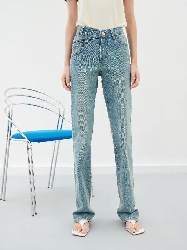 Slim-Fit Men's JeansStraight Leg Denim Jeans