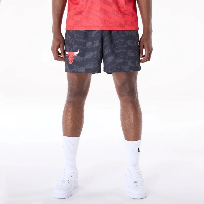 Men's Patterned Pants with PlaidsChicago Bulls NBA All Over Print Graphic Black Shorts Men's Patterned Pants with PlaidsChicago Bulls NBA All Over Print Graphic Black Shorts