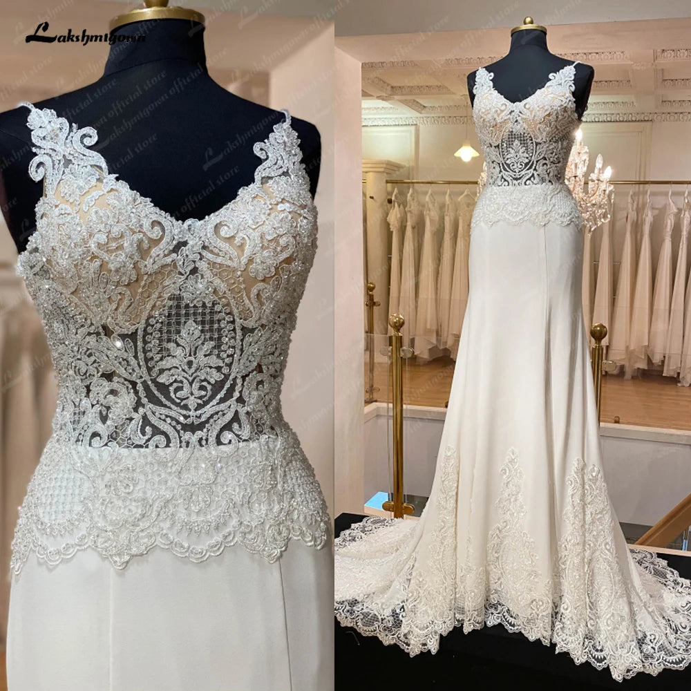 Roycebridal Roycebridal Bridal Lace Mermaid Wedding Dresses Off Shoulder Vestidos Novia Crepe Boho Wedding Gowns 2025 New Designer Roycebridal Roycebridal Bridal Lace Mermaid Wedding Dresses Off Shoulder Vestidos Novia Crepe Boho Wedding Gowns 2025 New Designer