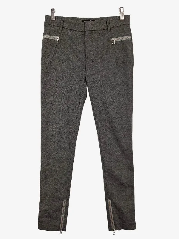 Vintage Men's JeansSaba Grey Knit Zip Detail Pants Size 8