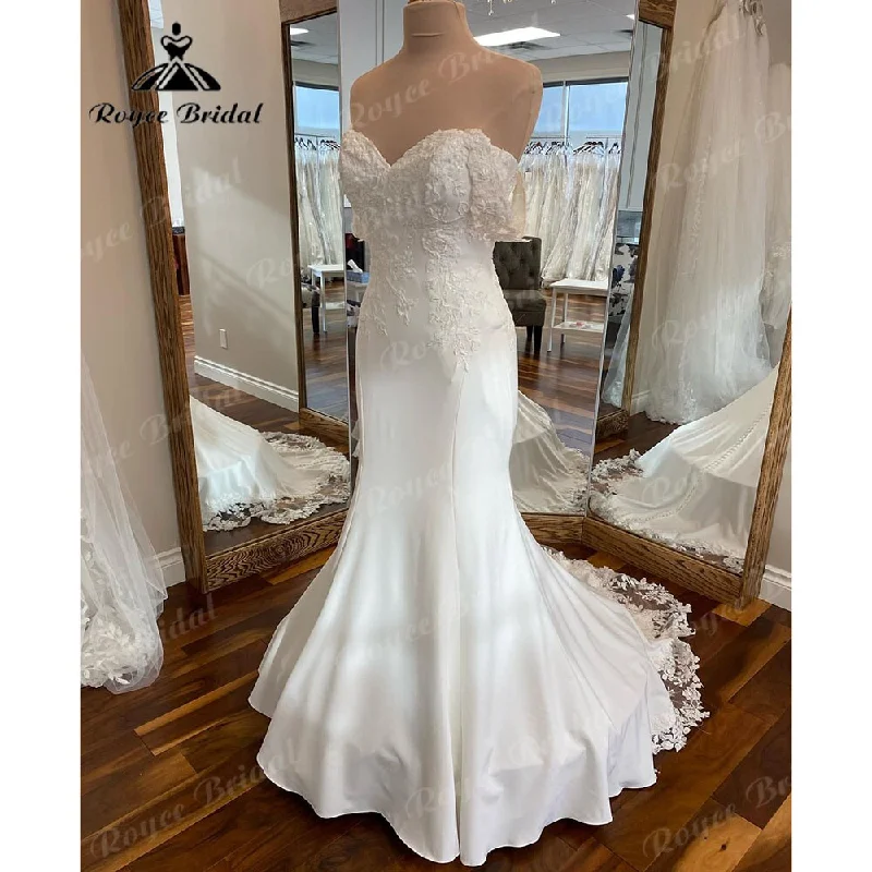 Roycebridal BRIDE,BRIDE EXPLORE All Wedding Dresses,BRIDE EXPLORE Custom Wedding Dresses ๐,BRIDE EXPLORE Plus SizeSexy Soft Satin Lace Mermaid Sweetheart Neckline Wedding Dress with Sweep Train 2025 Off the Shoulder trajes de novias largos Roycebridal BRIDE,BRIDE EXPLORE All Wedding Dresses,BRIDE EXPLORE Custom Wedding Dresses ๐,BRIDE EXPLORE Plus SizeSexy Soft Satin Lace Mermaid Sweetheart Neckline Wedding Dress with Sweep Train 2025 Off the Shoulder trajes de novias largos