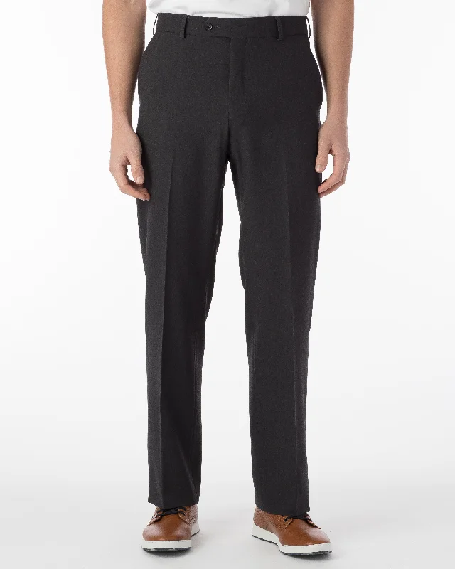 Men's Pants with Adjustable WaistbandsBallin Pants - Dunhill Commuter Bi-Strech Gabardine - Charcoal