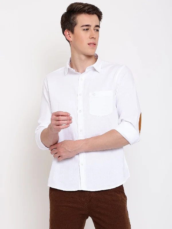 Men's Solid-Color Button-Down Shirts for VersatilityMen's White Casual Plain Full Sleeve Shirt Men's Solid-Color Button-Down Shirts for VersatilityMen's White Casual Plain Full Sleeve Shirt