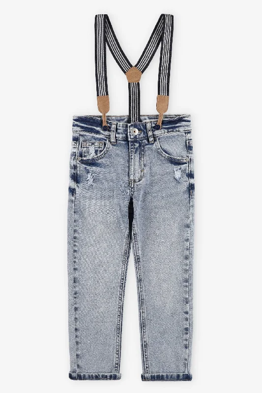 Premium Quality Men's Jeans for Every OccasionJeans coupe ajustée avec bretelles - Enfant garçon