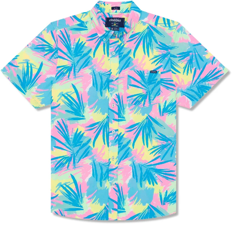 Men's Camping Shirts for Outdoor AdventuresChubbies The Plant Be Tamed Short Sleeve Sport Shirt - Turquoise/Aqua Men's Camping Shirts for Outdoor AdventuresChubbies The Plant Be Tamed Short Sleeve Sport Shirt - Turquoise/Aqua