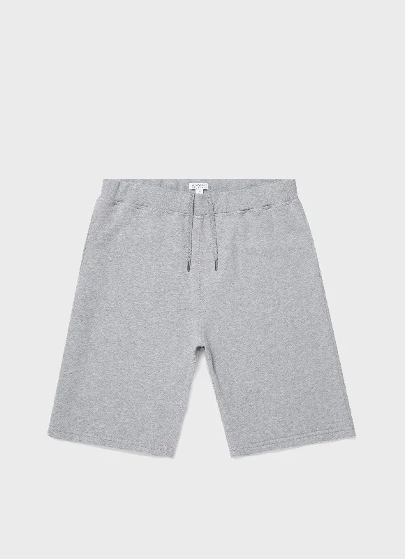 Men's Pants with Graphic PrintsMen's Loopback Shorts in Grey Melange