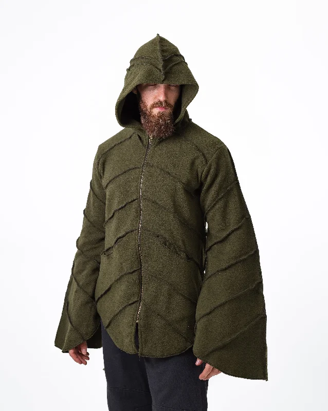 Men's Coats with Embroidered DetailsLeaf Fleece