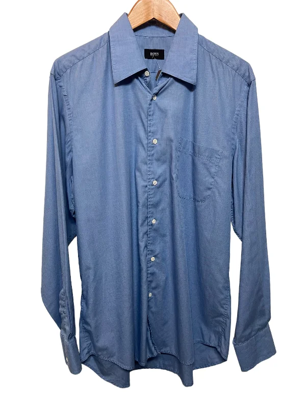 Men's Plaid Shirts for a Country CharmHugo Boss Light Blue Shirt (Size L)
