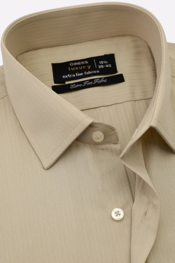 Fawn Textured Formal Shirt