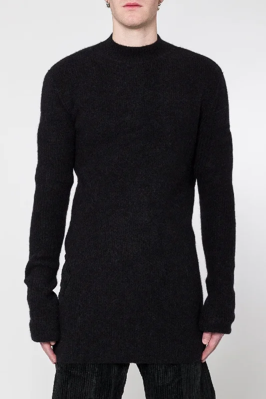 Men's Pants with Adjustable CuffsRick Owens Subhuman Sweater in Black