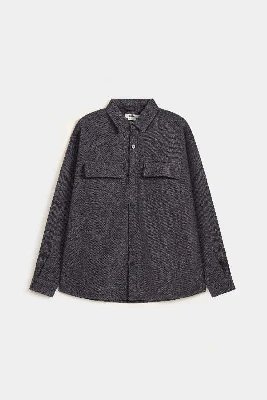 Men's Dressy Casual Shirts for Smart-Casual EventsTextured Shirt with Pockets