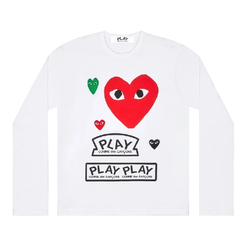 Men's Shirts with Drawstring WaistbandsRed Colorful Hearts T-Shirt