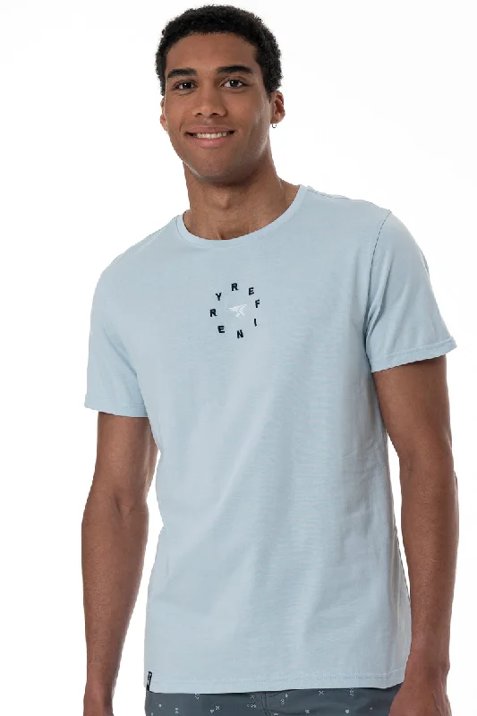 Stylish Men's HenleysBranded T-Shirt _ 153230 _ Pale Blue