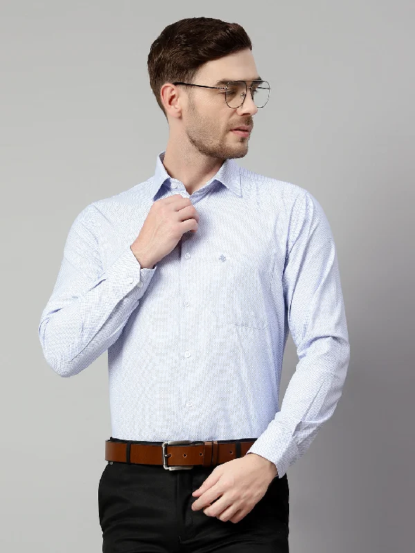 Men's Pattern-Play Shirts for a Fun TwistMen's Sky Blue Formal Self textured Full Sleeve Shirt Men's Pattern-Play Shirts for a Fun TwistMen's Sky Blue Formal Self textured Full Sleeve Shirt