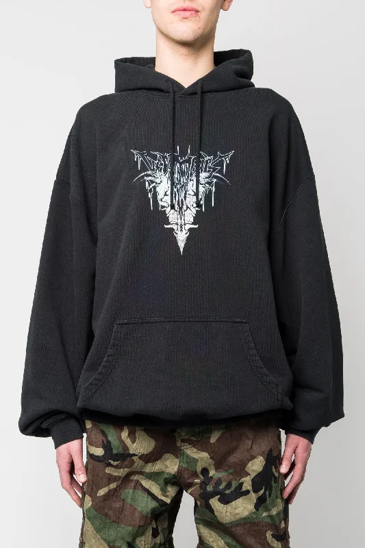 Men's Pants with Button-Down PocketsVetements Bone V Oversized Hoodie