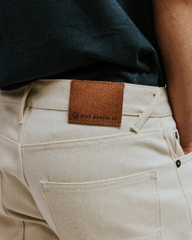 Premium Men's JeansThe V-Fit - Tapered -  Ecru Denim.
