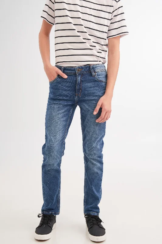 Elegant Men's JeansJeans ajusté bleu moyen - Ado garçon