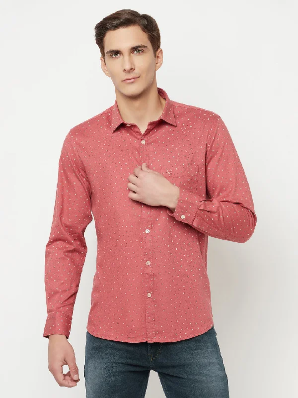 Men's Skinny-Fit Shirts for a Trendy LookMen's Pink Casual Floral Ditsy Print Full Sleeve Shirt Men's Skinny-Fit Shirts for a Trendy LookMen's Pink Casual Floral Ditsy Print Full Sleeve Shirt