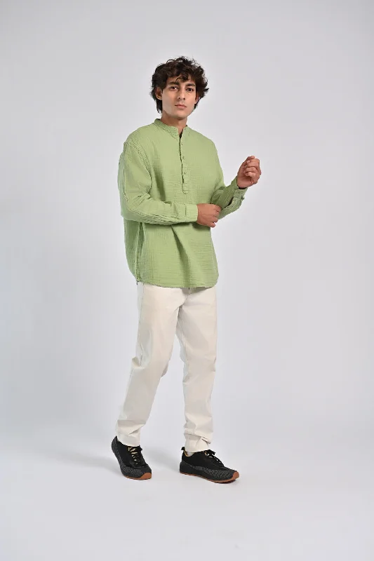 Men's Layering Shirts for Seasonal TransitionsBAGGY FIT RIPPLE SHIRT