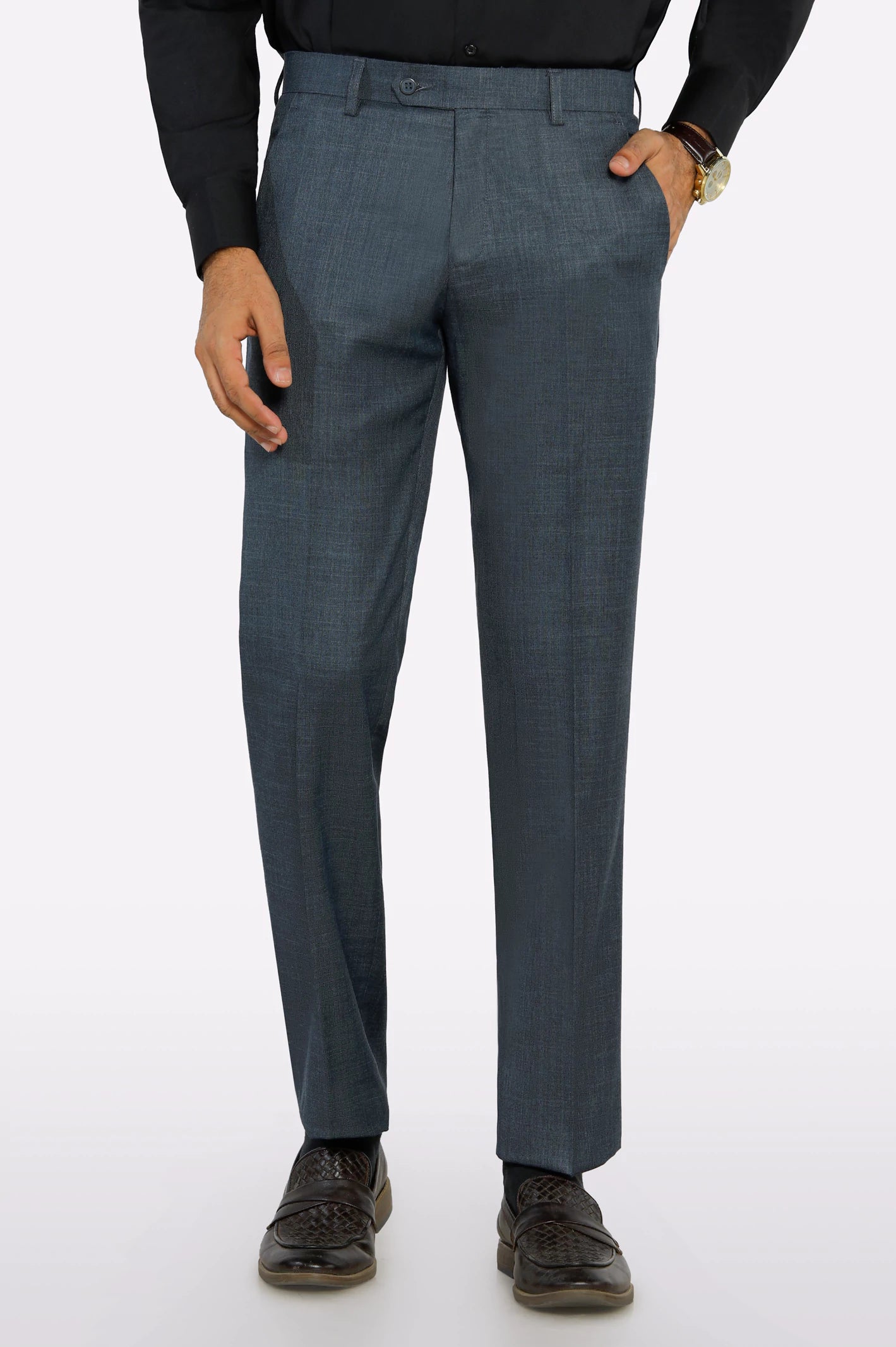Navy Blue Smart Fit Formal Trouser