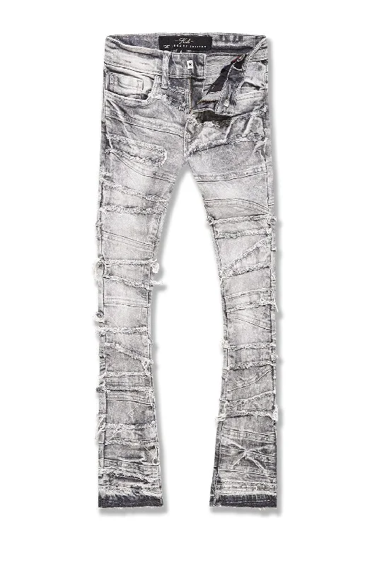 Comfort-Fit Men's JeansKids Stacked Elm Street Denim (Arctic Grey)