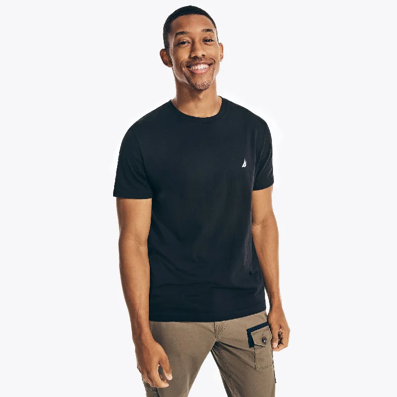 Men's Shirts with Embroidered DesignsNautica Mens Solid Crewneck T-Shirt