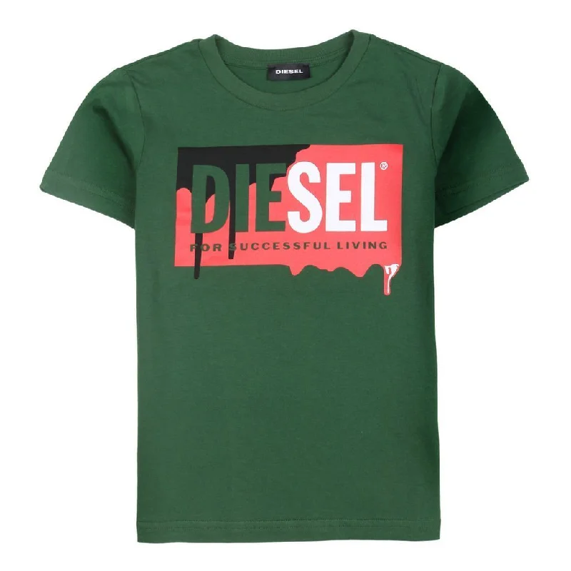 Durable Men's Work ShirtsGreen Drip Logo T-Shirt