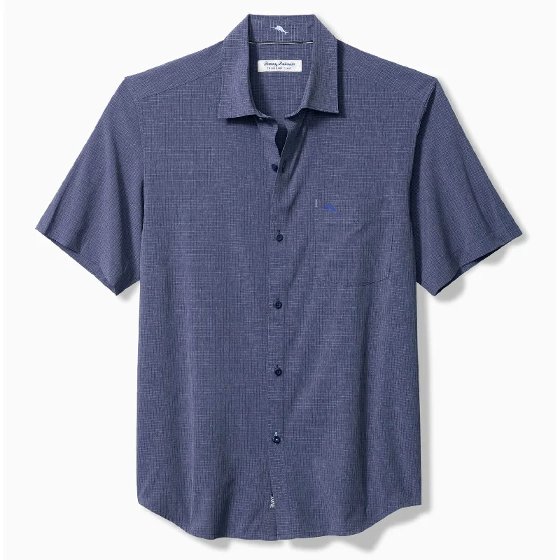 Men's Checked Short-Sleeve Shirts for Summer FunTommy Bahama Men's IslandZone Bahama Coast Venice Vines Camp Shirt - Dark Bluestone Men's Checked Short-Sleeve Shirts for Summer FunTommy Bahama Men's IslandZone Bahama Coast Venice Vines Camp Shirt - Dark Bluestone