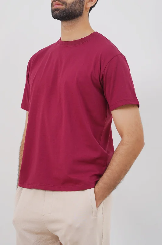 Men's Shirts with Convertible CollarsROUND NECK T-SHIRT