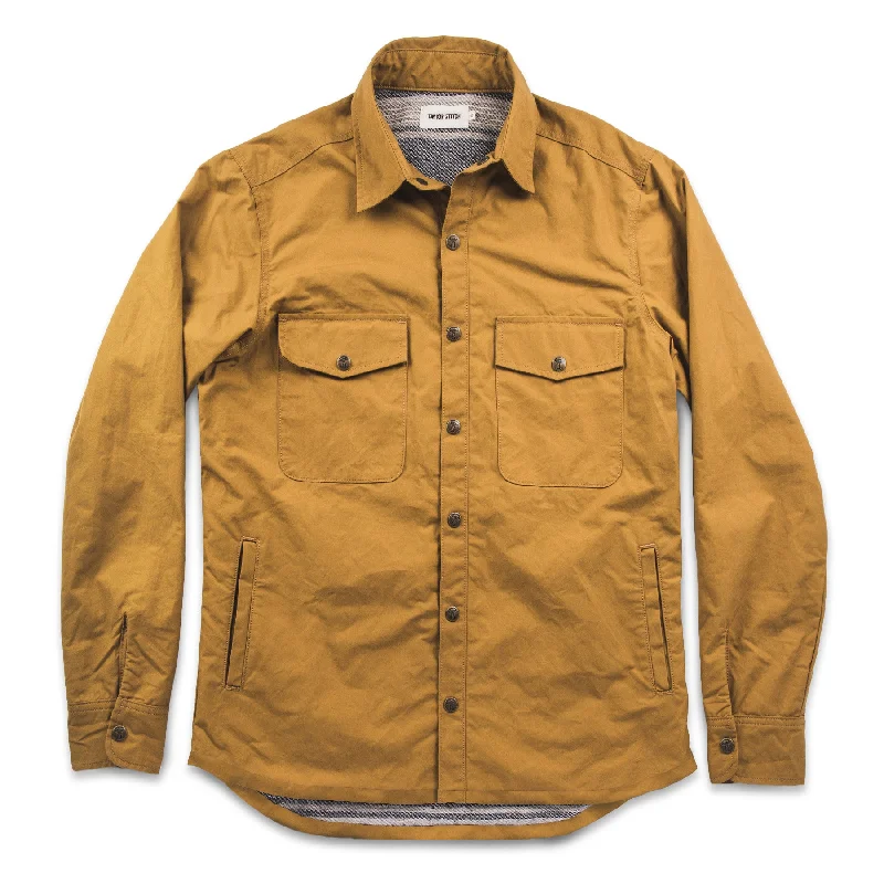 Men's Coats for Ice FishingThe Chore Jacket in Mustard Dry Wax Canvas