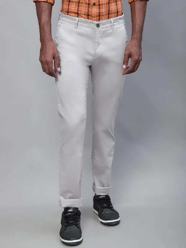 Men's Yoga Pants for FlexibilityMen's Casual Flat front Ivory  Trousers
