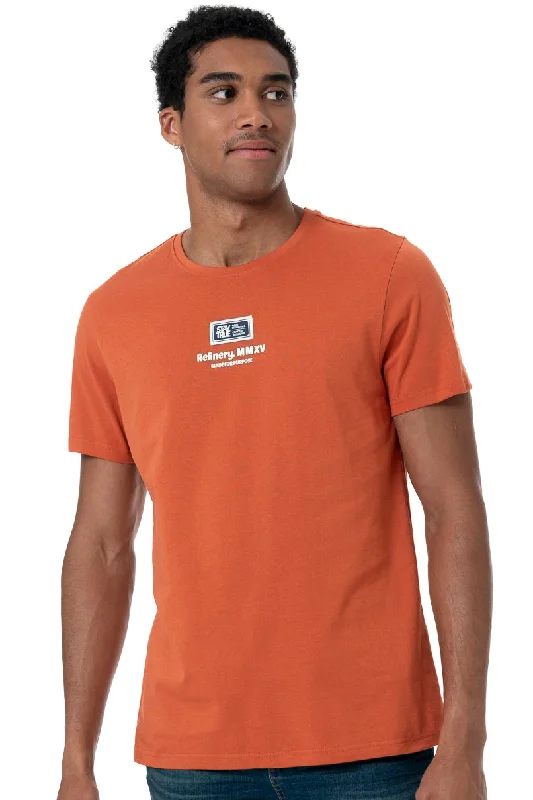 Men's Shirts with Mandarin CollarsBranded T-Shirt _ 158105 _ Orange