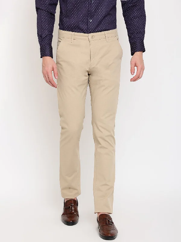 Men's Pants with Embroidered DesignsMen's Casual Flat front Khaki  Trousers