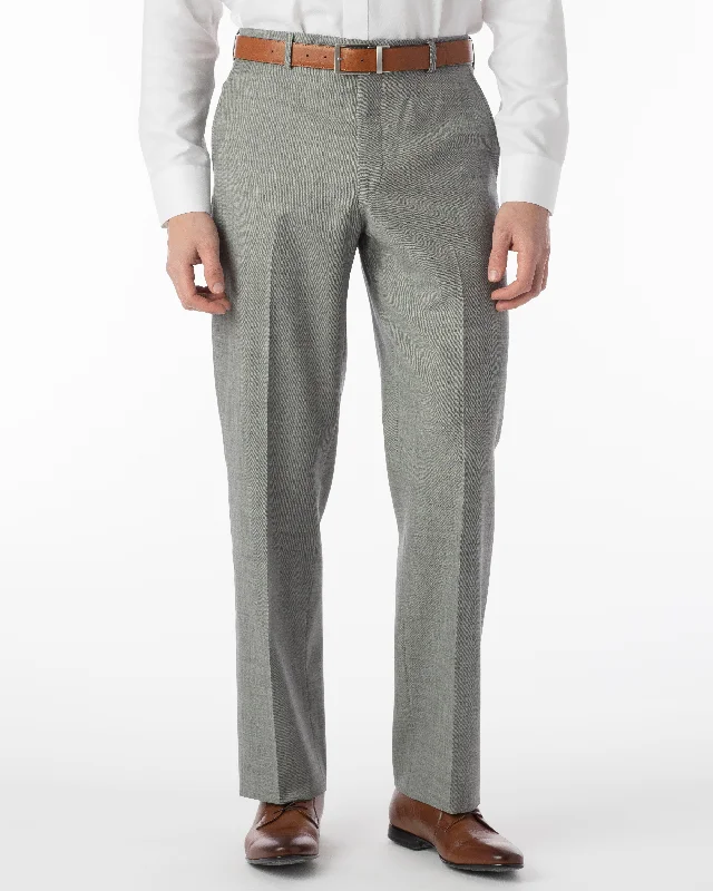 Men's Pants with Appliqué DetailsBallin Pants - Dunhill Super 120's Sharkskin - Black/White Men's Pants with Appliqué DetailsBallin Pants - Dunhill Super 120's Sharkskin - Black/White