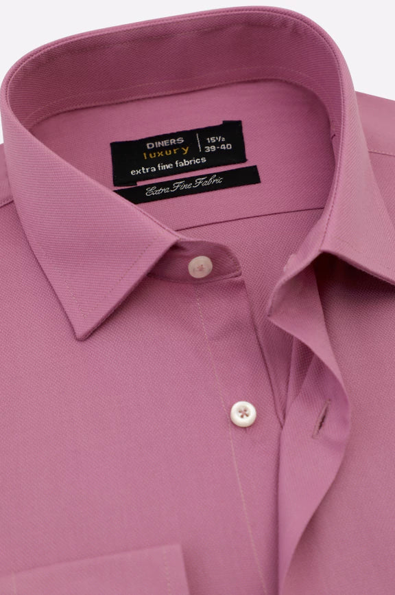 Purple Dobby Textured Formal Shirt