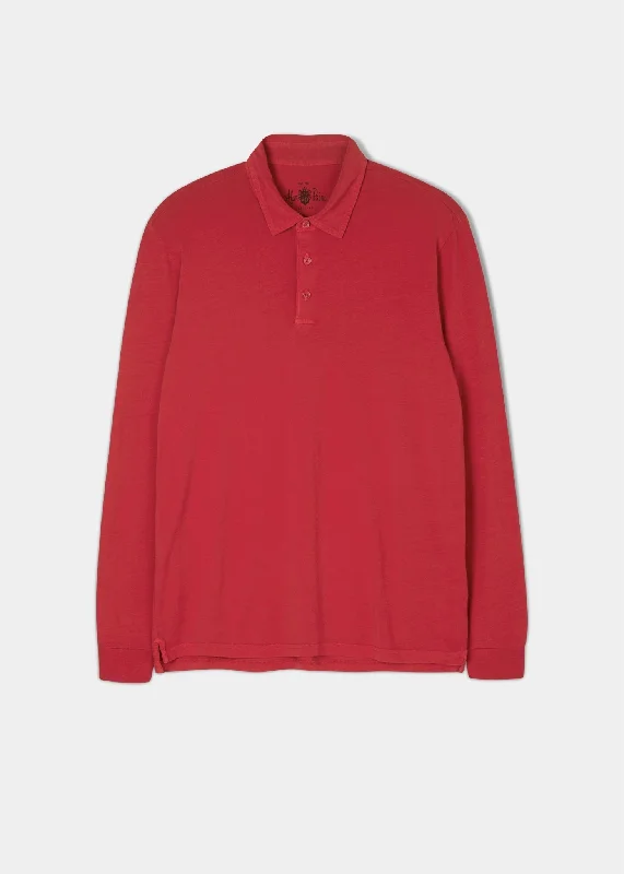 Durable Men's Work PantsStorwood Long Sleeve Polo Shirt In Rosso