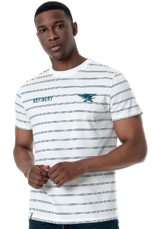 Men's Shirts with Striped PatternsStriped T-Shirt _ 153225 _ Off White