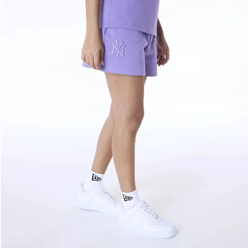 Men's Pants with Adjustable WaistbandsNew York Yankees Womens MLB League Essential Purple Shorts Men's Pants with Adjustable WaistbandsNew York Yankees Womens MLB League Essential Purple Shorts
