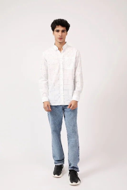 Layered Men's Henley ShirtsBUTTON DOWN CHECK SHIRT