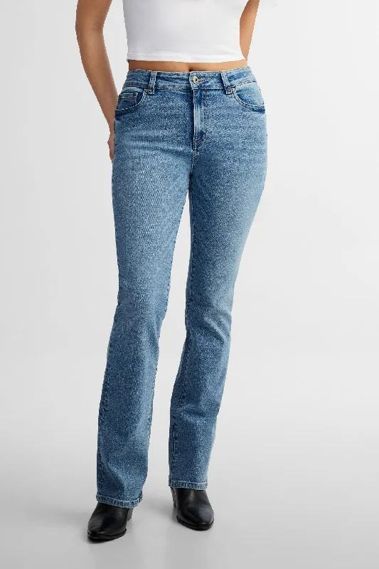 Men's Jeans with EmbroideryJeans coupe ajustée jambe évasée - Femme