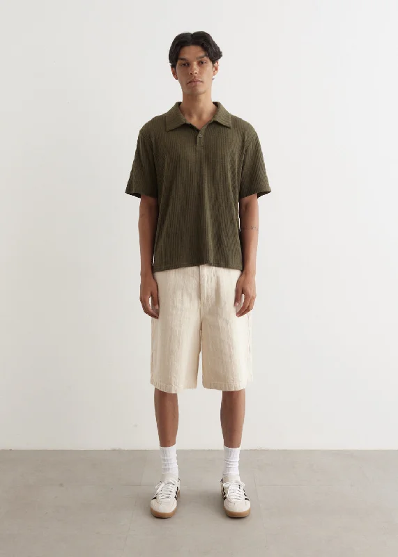 Men's Pants with Faux Leather PatchesFiction Baggy Shorts