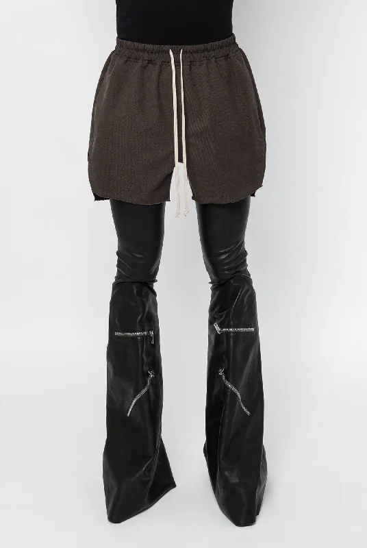 Men's Board Shorts for SurfingRick Owens Long Boxers in Dark Dust
