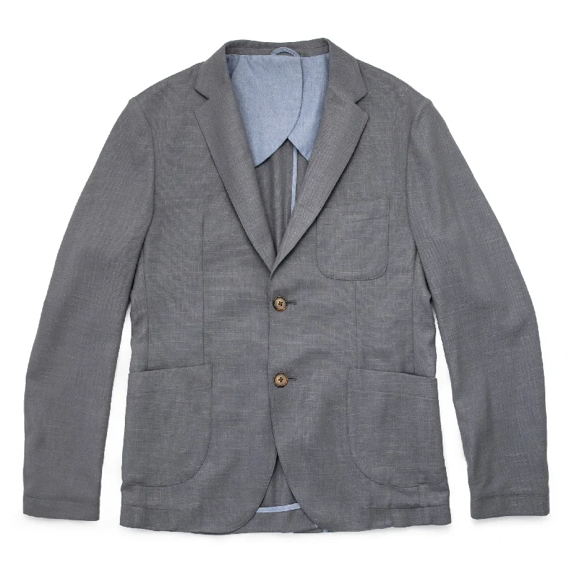 Men's Coats with Adjustable HemsThe Telegraph Jacket in Charcoal Slub