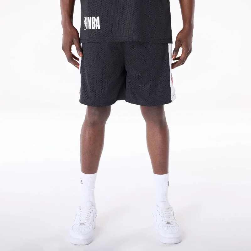 Men's Pants with Patch PocketsChicago Bulls NBA Graphic Black Mesh Shorts