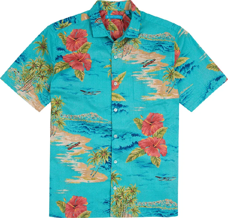 Men's Breathable Shirts for Warm ClimatesTori Richard Sea Crossing Cotton Lawn Camp Shirt - Aqua Men's Breathable Shirts for Warm ClimatesTori Richard Sea Crossing Cotton Lawn Camp Shirt - Aqua