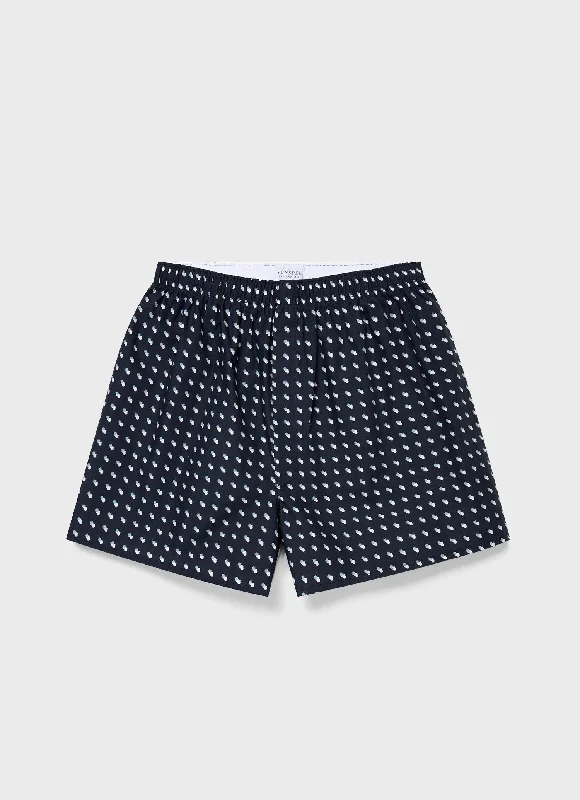 Men's Unique and Designer Bottom Wear for a Statement LookMen's Classic Boxer Shorts in Navy Sun & Clouds