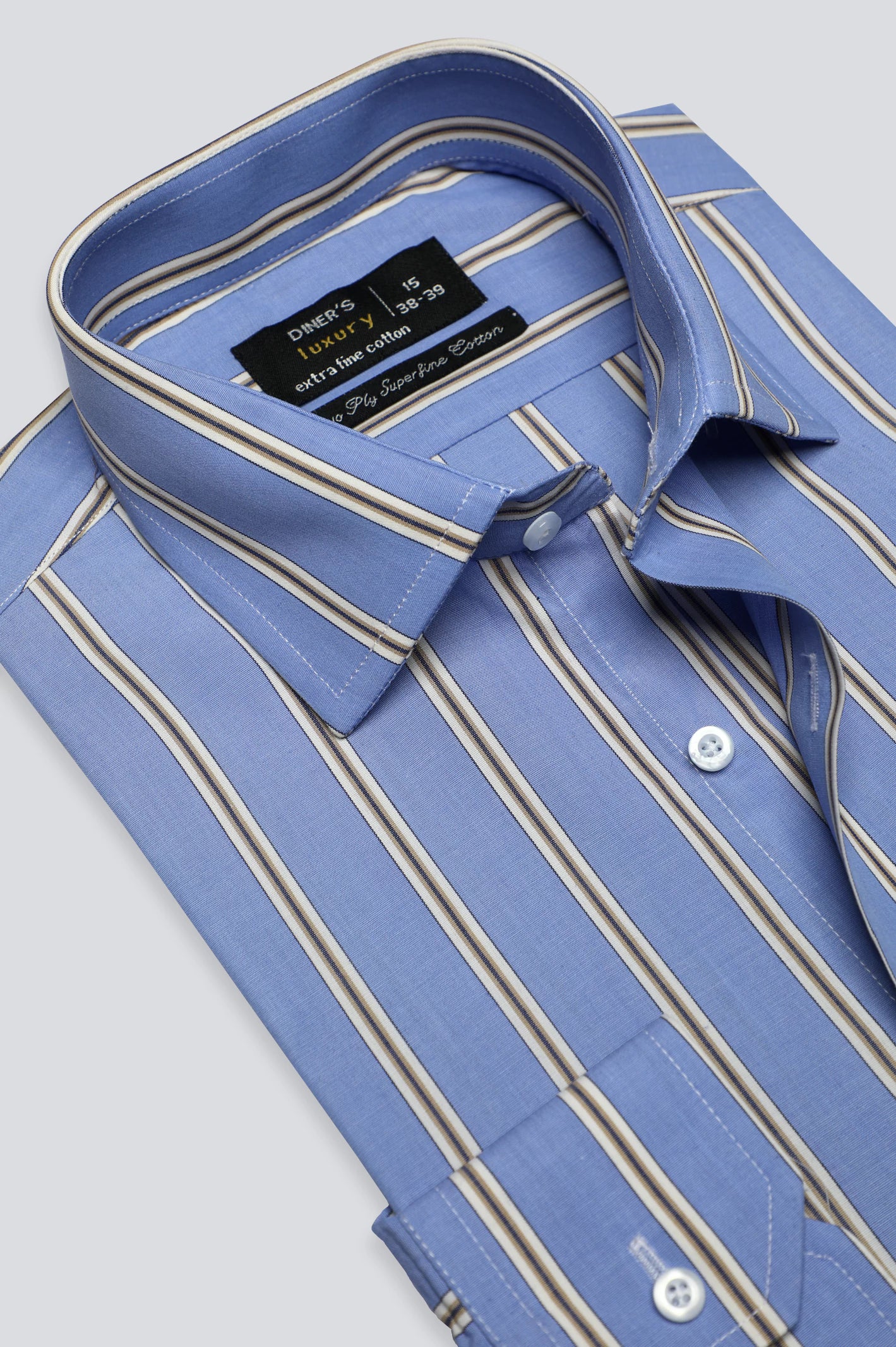 Blue Broad Stripe Formal Shirt