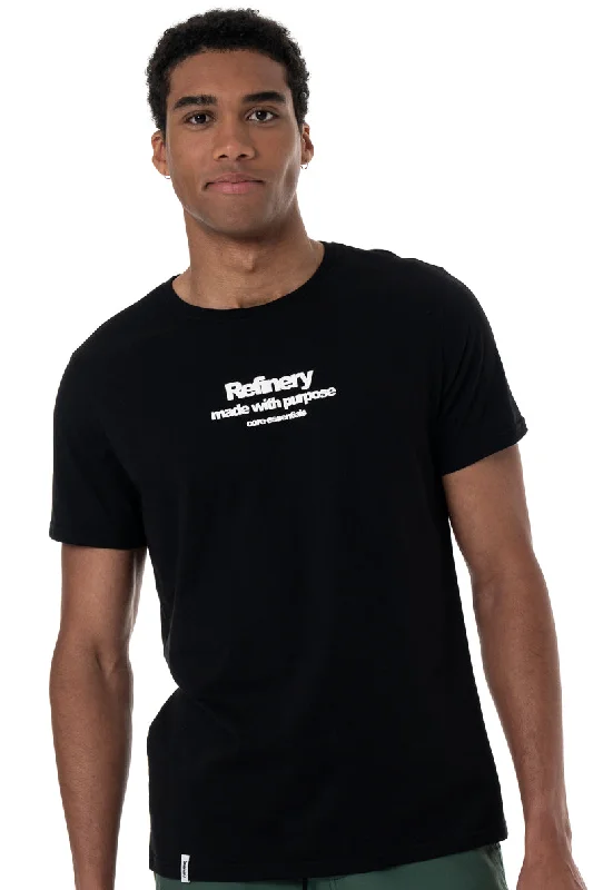 Men's Shirts with Raw-Edge HemlinesBranded T-Shirt _ 151922 _ Black