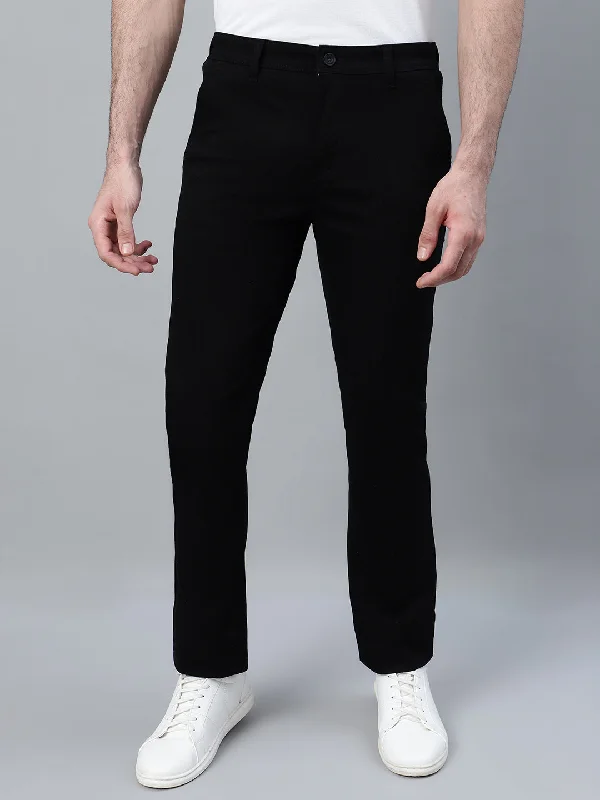 Men's Dress Pants for Special EventsMen's Black Solid Non-Pleated Stretchable Casual Trouser Men's Dress Pants for Special EventsMen's Black Solid Non-Pleated Stretchable Casual Trouser